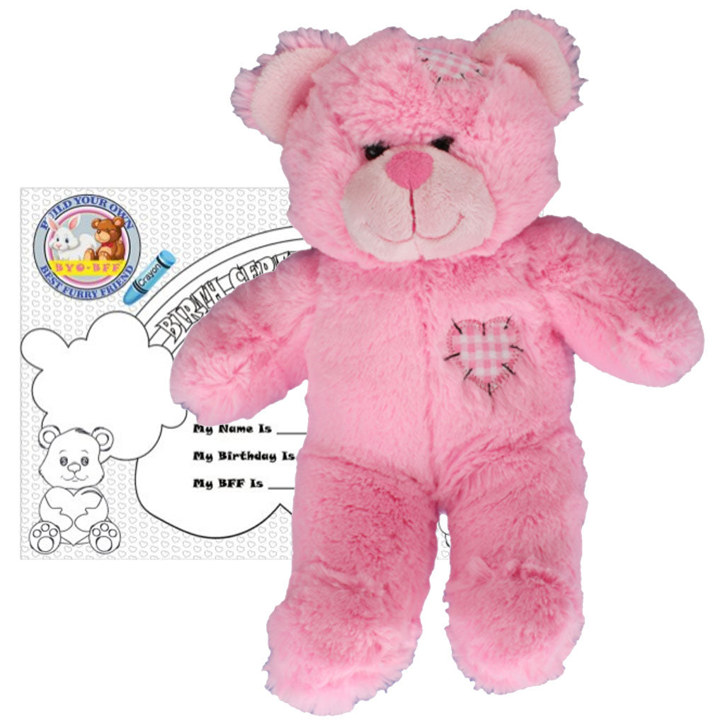 Oitscute Teddy Bear with Pink Dress Bonnet Stuffed Animal Soft Plush Toy  17” New