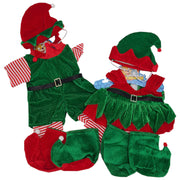 Elf Outfit Set for 16” Plush Animal Bundle - Christmas Toy Animal Costumes and Clothing