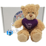 Valentine’s Day Bear-Heart Gift Box 16” Plush Butterscotch the bear and Purple Little Secrets Heart with Mystery Surprise. Adorable Gifts for the one you love - Build Your Own Best Furry Friend