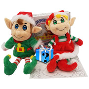 Christmas Elves Gift Box 8” Plush Doll Set with Mystery Surprise inside. Adorable Gifts Boy Girl - Build Your Own Best Furry Friend