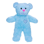 Stuffed Animals Plush Toy - “Baby Blue Patch” the Bear 8” - Build Your Own Best Furry Friend