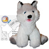 Stuffed Animals Plush Toy - “Snowshoe” the Husky 8” - Build Your Own Best Furry Friend