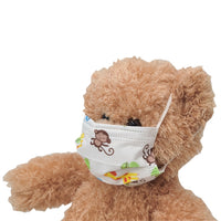 Stuffed Animals Plush Toy and Face Mask Bundle - “Butterscotch” the Bear 16” and Toy Mask “Jungle”