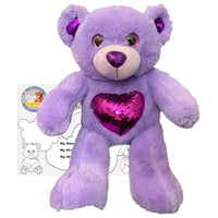 Stuffed Animals Plush Toy - “Glitz” the Purple Bear 16”