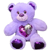 Stuffed Animals Plush Toy - “Glitz” the Purple Bear 8”