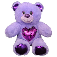 Stuffed Animals Plush Toy - “Glitz” the Purple Bear 8”