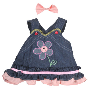 Stuffed Animals Plush Toy Outfit – Summer Denim Dress w/Bow 16”