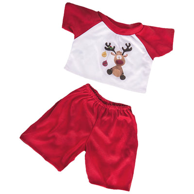 Stuffed Animals Plush Toy Outfit – Reindeer PJ’s 8” - Build Your Own Best Furry Friend