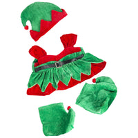 Elf Outfit Set for 16” Plush Animal Bundle - Christmas Toy Animal Costumes and Clothing