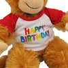 Stuffed Animals Plush Toy Outfit – Happy Birthday Shirt w/Red Sleeves 16” - Build Your Own Best Furry Friend