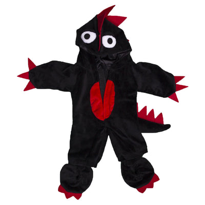 Stuffed Animals Plush Toy Outfit – Black/Red Monster Suit 16” - Build Your Own Best Furry Friend