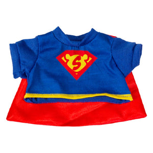 Stuffed Animals Plush Toy Outfit – Super Tee w/Cape 8” - Build Your Own Best Furry Friend