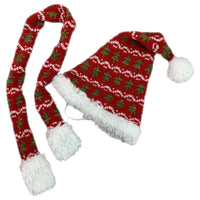 Stuffed Animals Plush Toy Outfit (Headwear) – Festive Knit Hat & Scarf Combo 16”