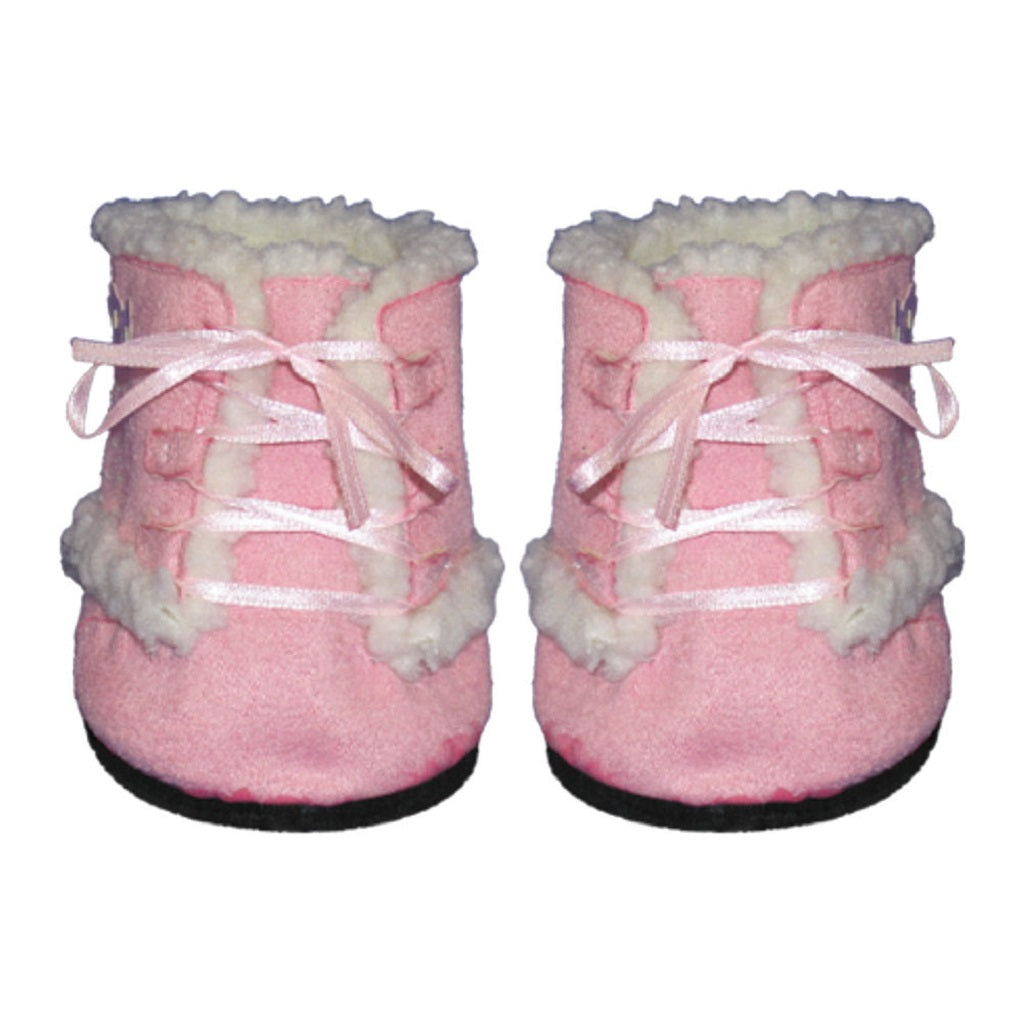 Stuffed Animals Plush Toy Outfit (Footwear) – Pink Furry Boots 16” - Build Your Own Best Furry Friend