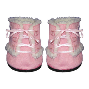 Stuffed Animals Plush Toy Outfit (Footwear) – Pink Furry Boots 16” - Build Your Own Best Furry Friend