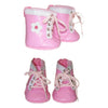 Stuffed Animals Plush Toy Outfit (Footwear) – Pink Straps Boots 8” - Build Your Own Best Furry Friend