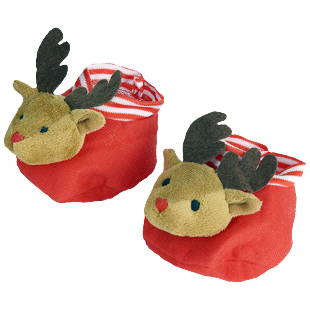 Stuffed Animals Plush Toy Outfit (Footwear) – Reindeer Slippers 16” - Build Your Own Best Furry Friend